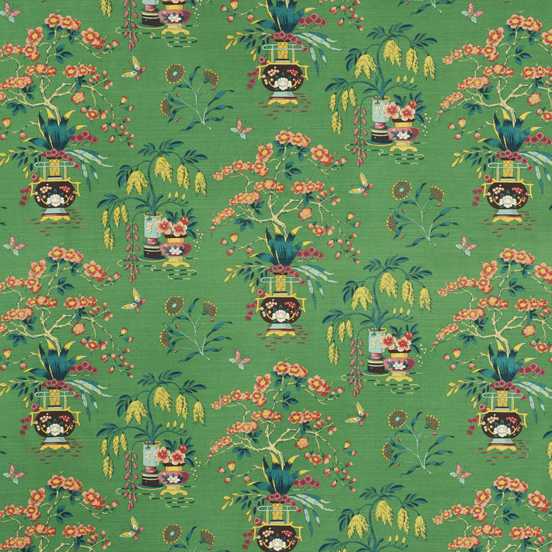 Tissu vase Ming, Jade