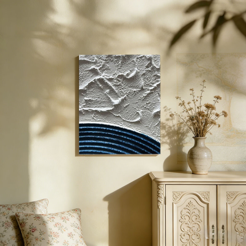 "Blue" and White Thick Texture