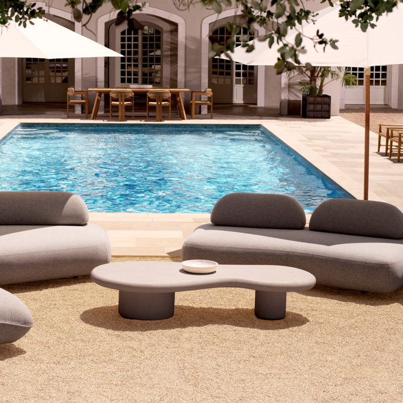Outdoor Coffee Table Erato Cream - Top, Gray