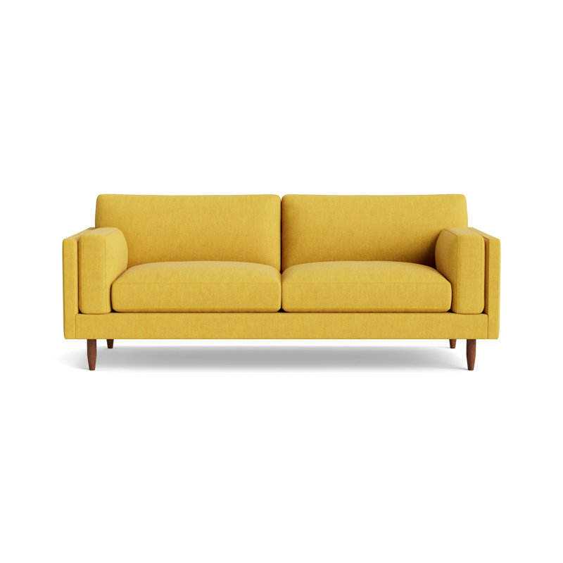 Skinny Fat Loveseat (70"), 85" W, Performance Velvet - Nutmeg