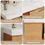 Meuble-lavabo simple 48 po Loubertha, plateau de table en faux marbre brillant, meubles-lavabos flottants modernes-827825462-810235937