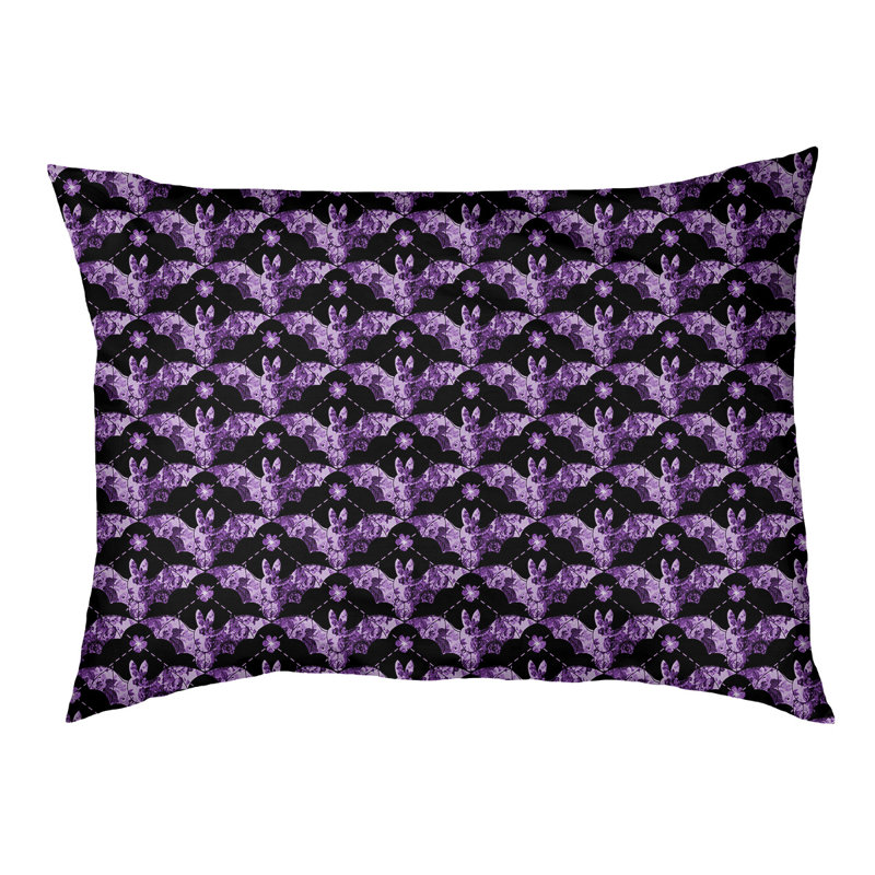 Coussin pour chien Byrge Bats, Noir, Grand (l 42,5 po x P 32,5 po x H 14 po)