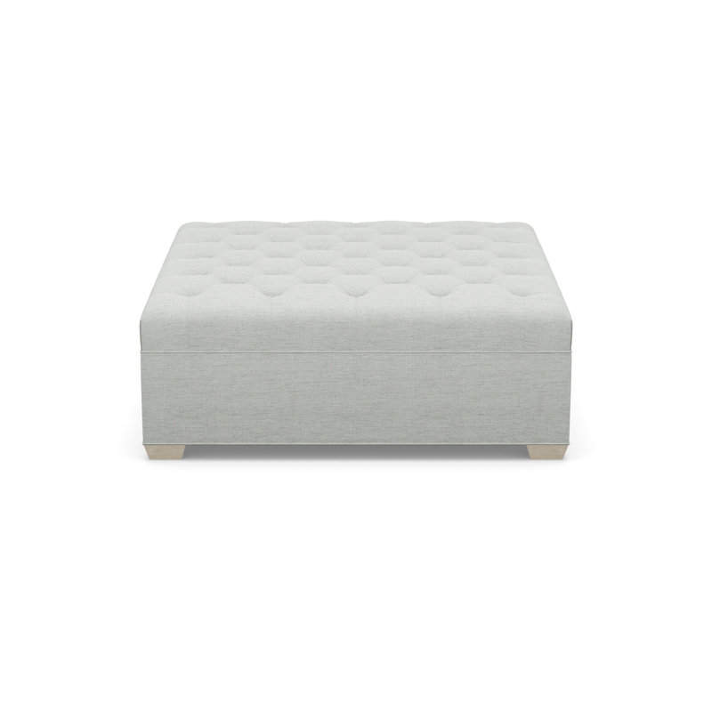 Square Tufted Ottoman, 8938-45, Sandstone