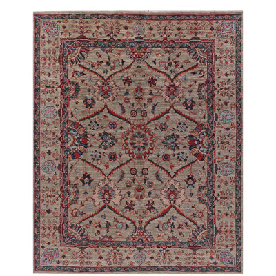 One-of-a-Kind 7'10" X 9'9" Wool Area Rug in Light Green