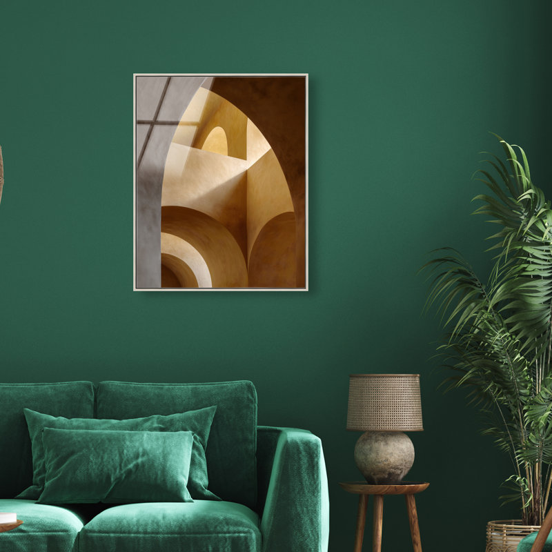 Honeyed Vaults I Print, 25"H x 21"W, Silver Floater Frame