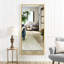 Miroir mural moderne en métal pleine longueur avec support mural-716783888-716783889