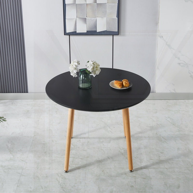 Table de salle à manger extensible, Noir