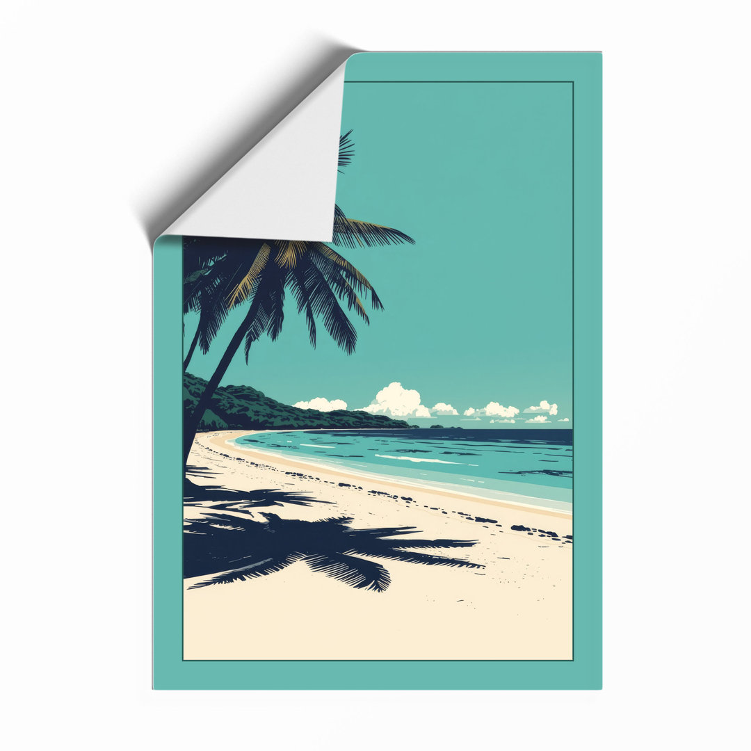 Tropical Palms Paradise Coastal - Framed Print