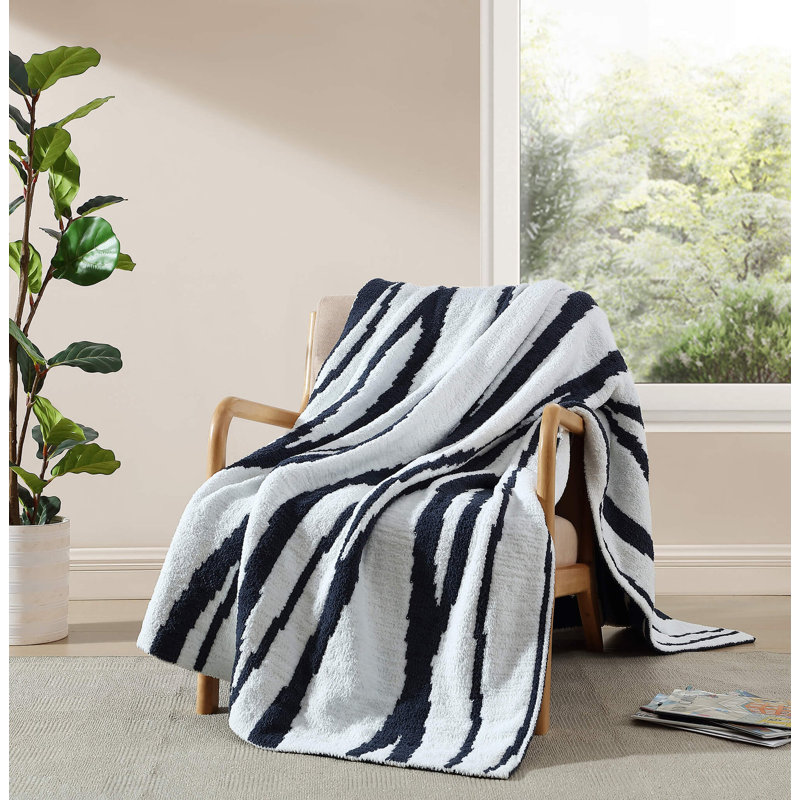 Woodland Throw Blanket, Midnight Abstract