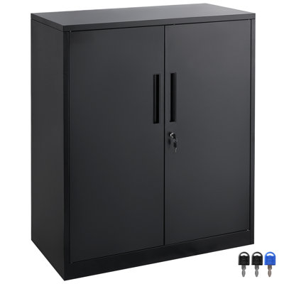 Melech 35 " Wide 2 - Shelf Storage Cabinet with