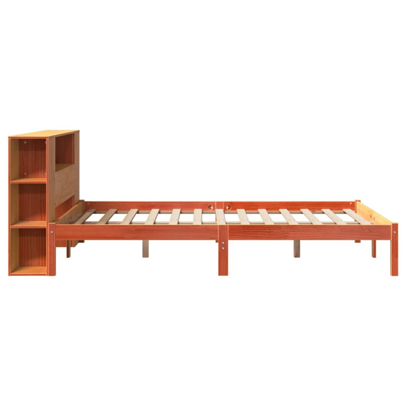 Allibert Solid Wood Storage Bed, Double (4'6), Wax Brown