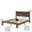 Structure de lit en bois pour très grand lit avec tête de lit avec rangement et 2 lumières à DEL, fonctionnement silencieux, sans sommier, assemblage facile, plateforme silencieuse amplement silencieuse sous le plancher, à assembler, grand compartiment