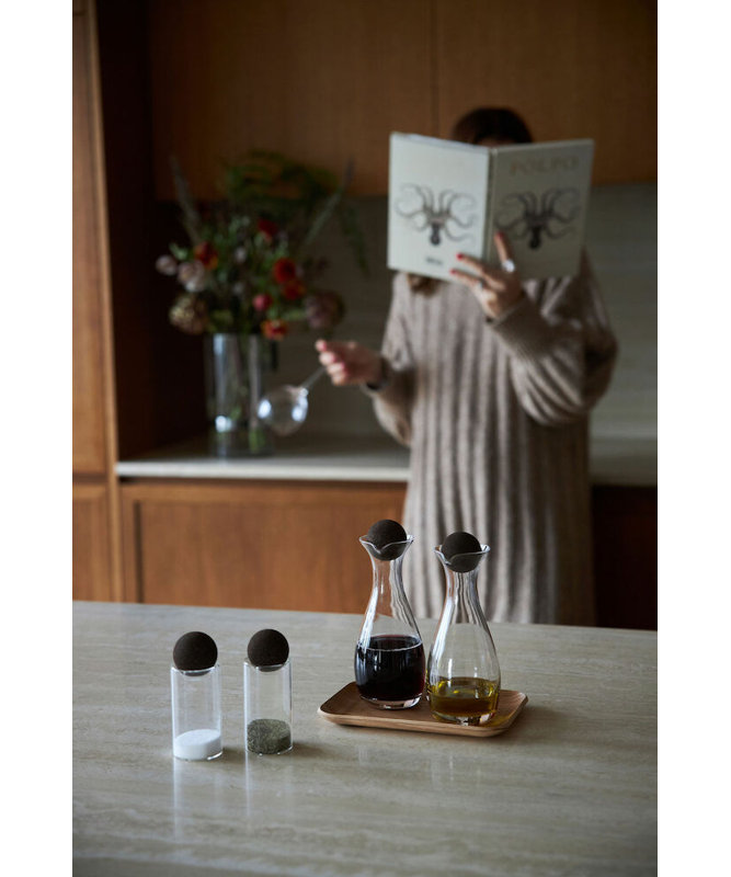 Ensemble salière et poivrière en verre