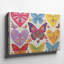 Toile, art mural, composition animée et colorée de plusieurs papillons disposés dans une grille ludique de qualité supérieure, prête à être accrochée-392253107