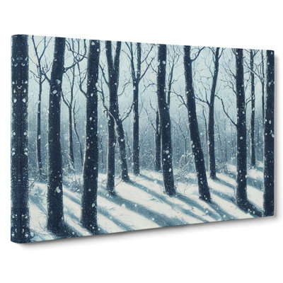 Ingenious Winter Forest - Wrapped Canvas Print