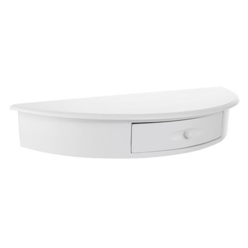 Half Moon Wall Shelf, White