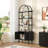 70.63" Tall Etagere Arched Bookcase With Cabinet-537332329