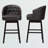 Upholstered Counter Stool with Solid Wood Frame-20238975