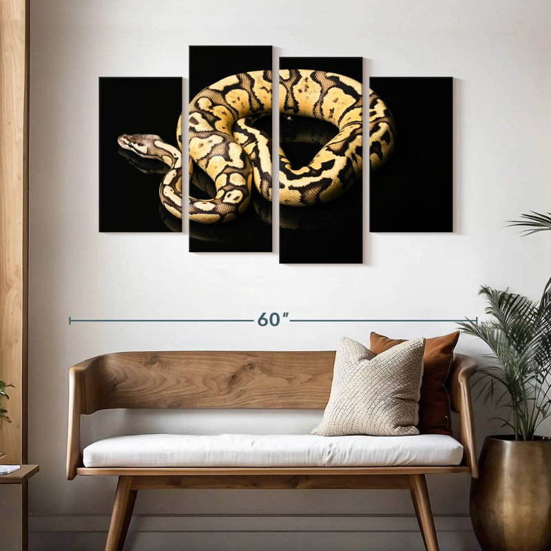 Brampt Female Python Snake, 32" H x 52" W