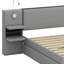 Lit plateforme tapissier avec lampes de lecture-659041675