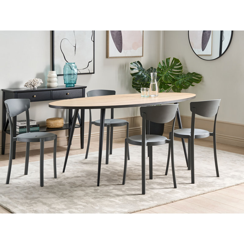 Wanship 45cm H Stacking Side Chair, Dark Grey
