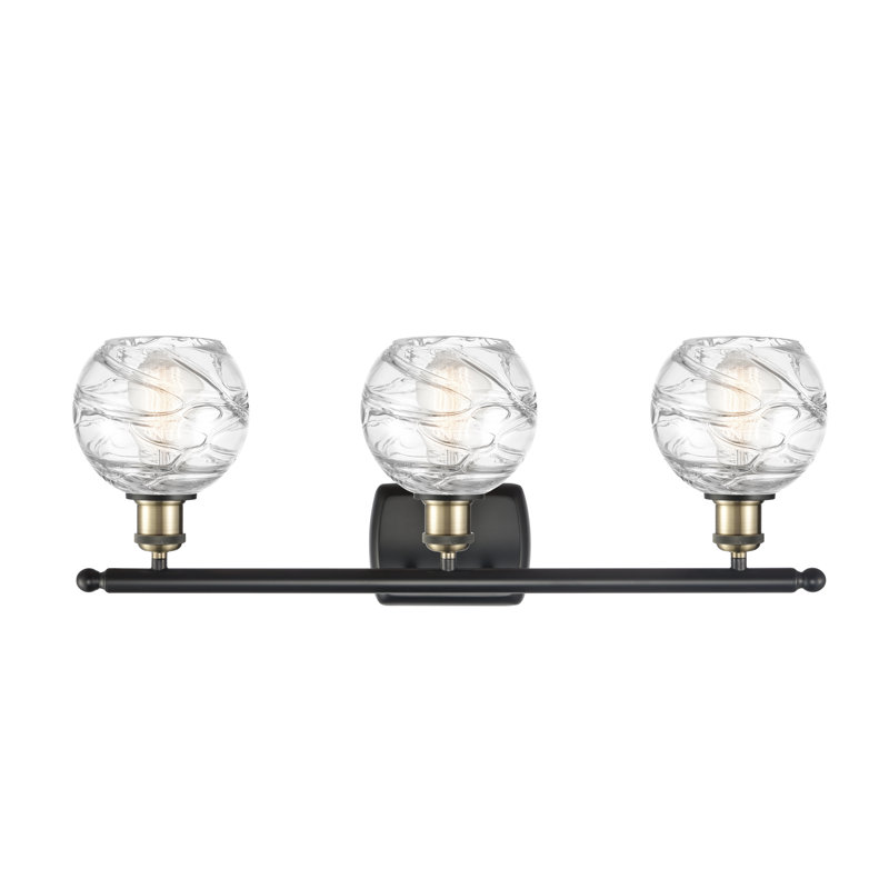 Éclairage pour meuble-lavabo à intensité variable Halvorson, Ampoule incandescente rétro de 60 watts, Laiton antique noir