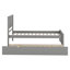 Cadre de lit simple avec lit gigogne, cadre de lit en bois avec lit gigogne coulissant-132440843