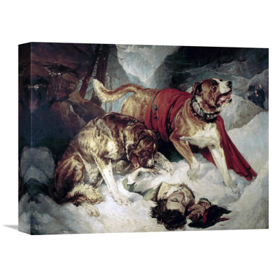 " Alpine Mastiffs Reanimating A Distressed Traveller " by Sir Edwin Landseer