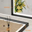 Miroir de salle de bain à DEL avec cadre noir mat, fonction antibuée et luminosité réglable-1778169642