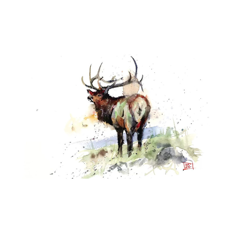 Elk III 1 Piece Wrapped Canvas Painting, 20.32 cm H x 30.48 cm W
