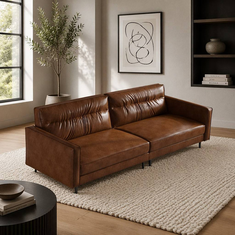 2 Seater Faux Leather Sofa