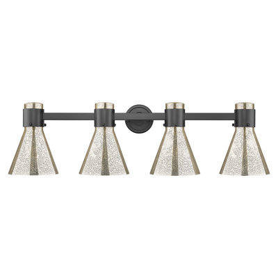 Downtown Urban - Woodham - 4 Light 34" Wall-mounted Bath Vanity Light 
