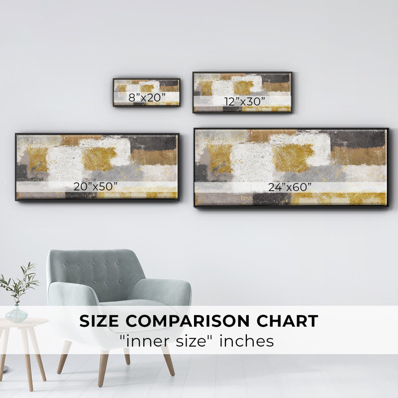 Neutrelle- Framed Canvas, 24" H x 60" W