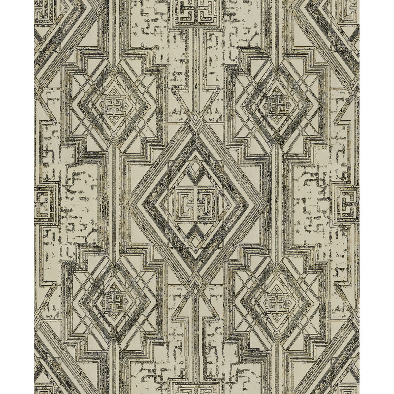 Rouleau de papier peint de luxe Mid-Century, Blanc