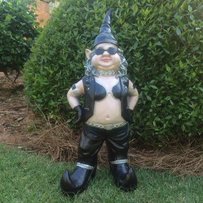 Statue de jardin motard de motards gnomes de Born-to-Ride