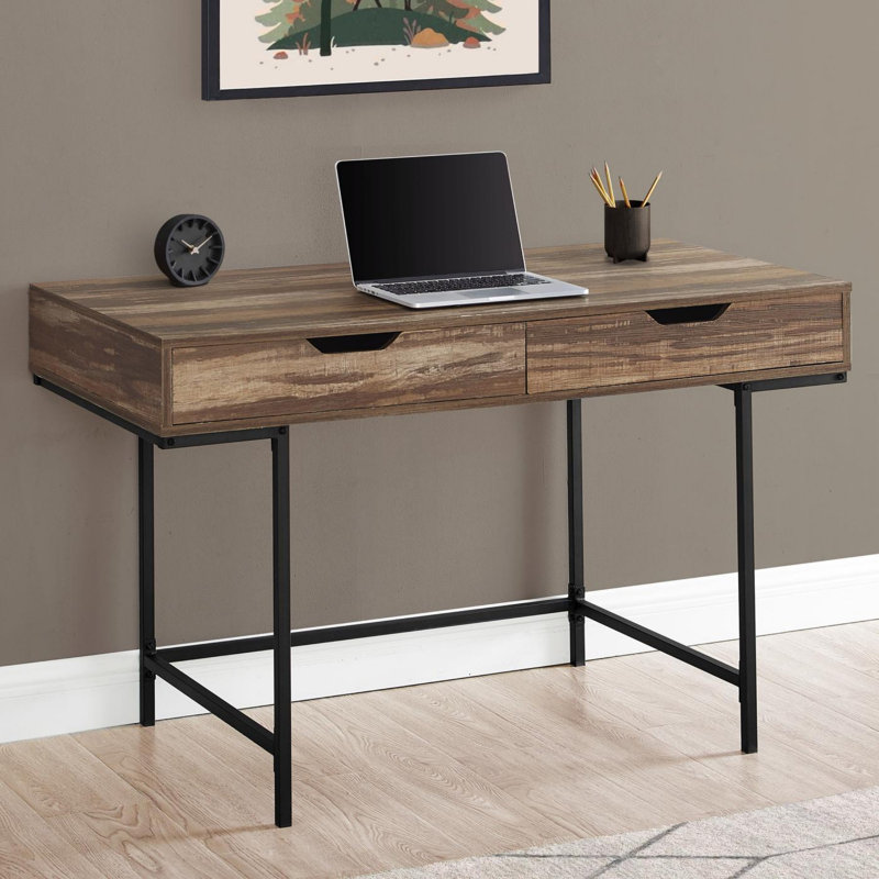 Modern Minimalist Computer Desk, Brown