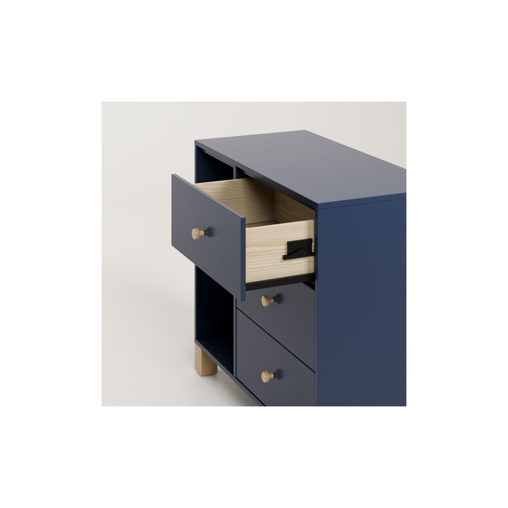 California 3 Drawer Combo Dresser, Midnight Blue