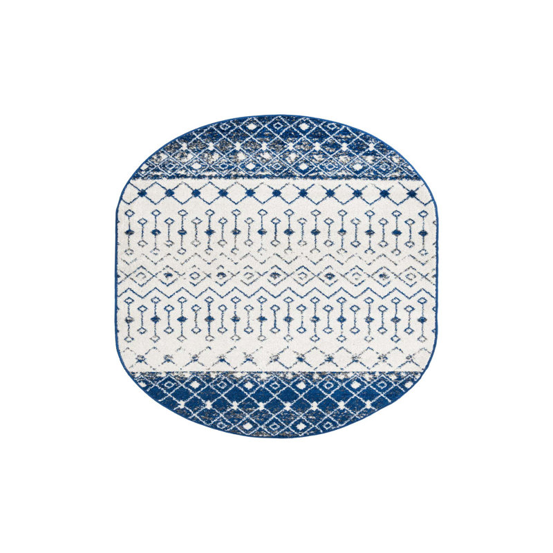 Somerville Geometric Indoor Rug, Oval 5'3" x 8'