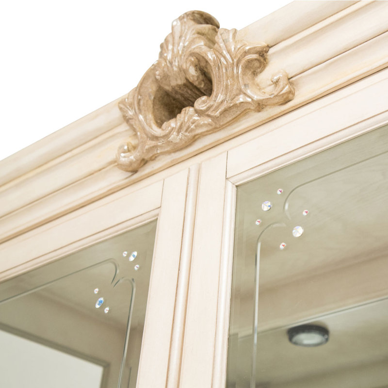 Lighted China Cabinet, Champagne