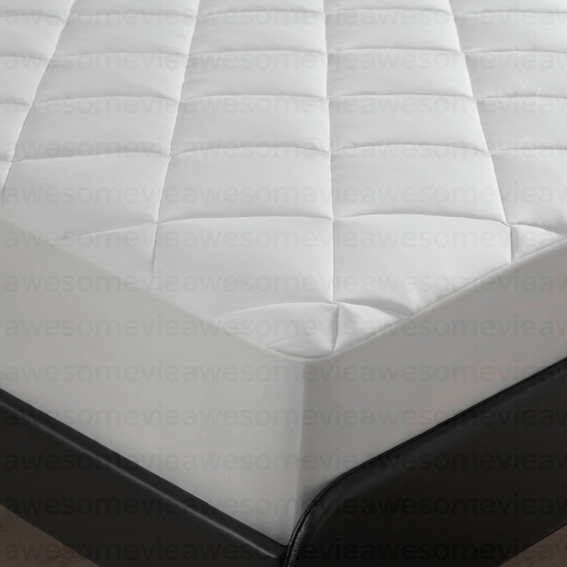 Surmatelas à poches profondes pour lit simple blanc, Simple
