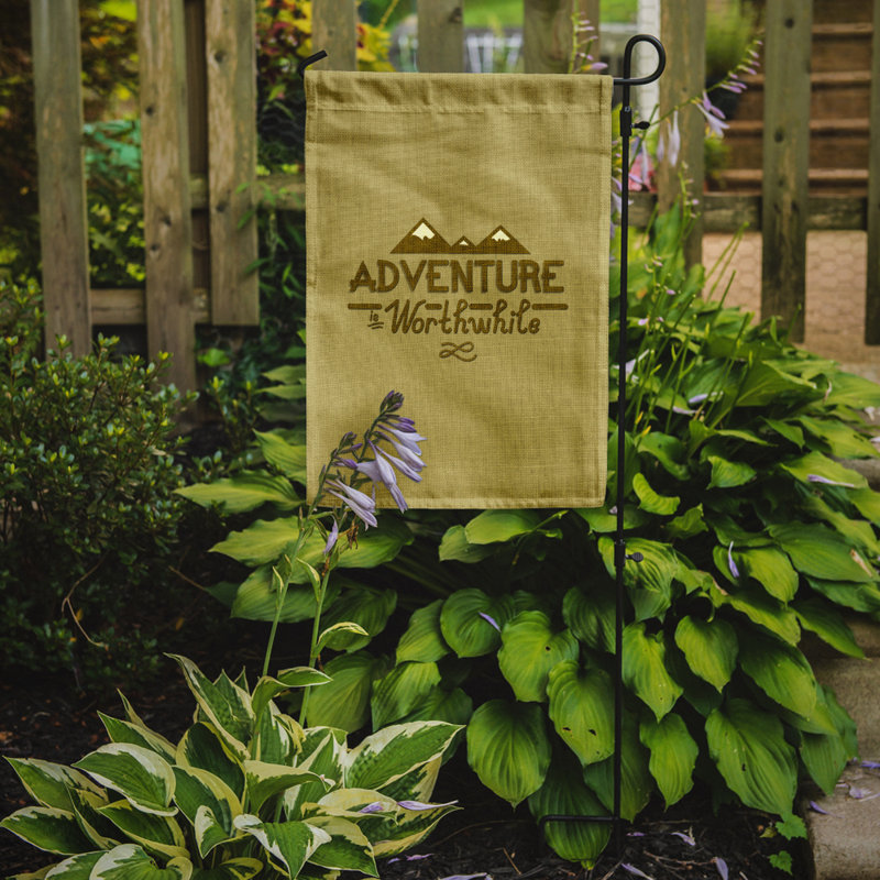 Adventure Is Worthwhile Double Sided 15'' H x 11'' W Polyester Garden Flag