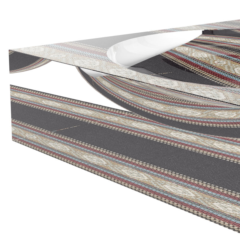 Square Striped Decorative Tray, 8"W x 8"D x 2"H