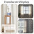 Linen Back Tab Curtains,Light Filtering Curtain, Thick Linen Textured Semi Sheer Drapes(Set of 2,With Hooks)-1780285704-1809414764