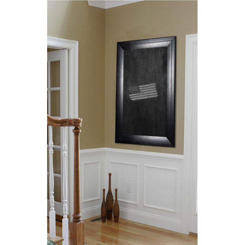 Tableau noir mural en cuir cousu, 41,75 po x 29,75 po