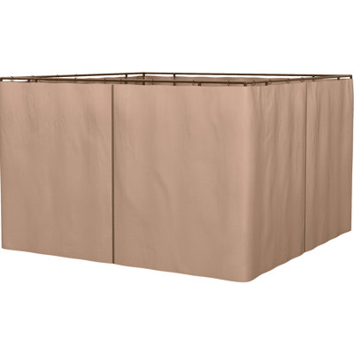Panneau latéral de pavillon de jardin 10 pi X, brun. Comprend des panneaux, des crochets,. For & Cabanas. Fournit de l'ombre, de l'intimité et bloque les irritations indésirables. Rideaux à fermeture à glissière. Facile à assembler. Convient à plusieurs styles.