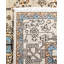 Tapis unique bleu / beige / jaune 4 pi 1 po x 5 pi 10 po Demontra