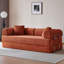 Canapé-lit futon en velours côtelé de 200 cm (78,8 po), convertible en lit de sol avec 2 oreillers et cadre fixe, orange-261045513