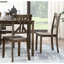 Agencement de salle à manger 5 pièces gris anthracite - table carrée et 4 chaises pour les repas décontractés