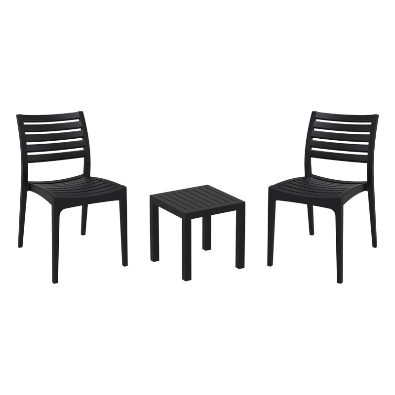 2 - Person Patio Conversation Set, Black