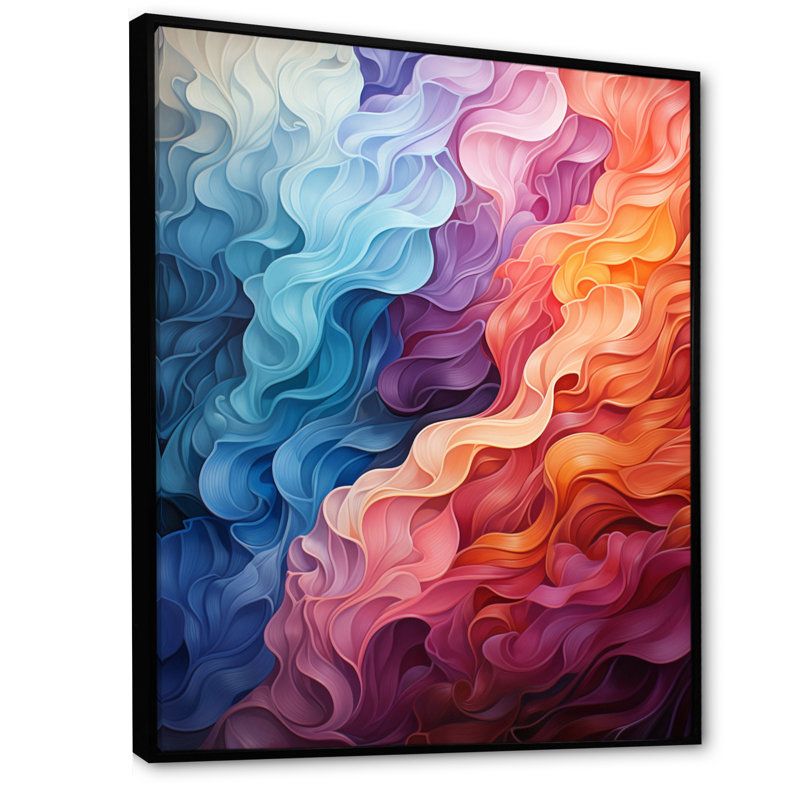 Opt Art Delirium VII - impression, H 40 po x l 30 po x P 1,5 po, Cadre flottant noir